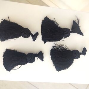 4 Black Tassels